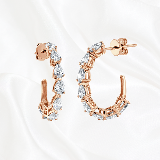 Aria Pear Hoops
