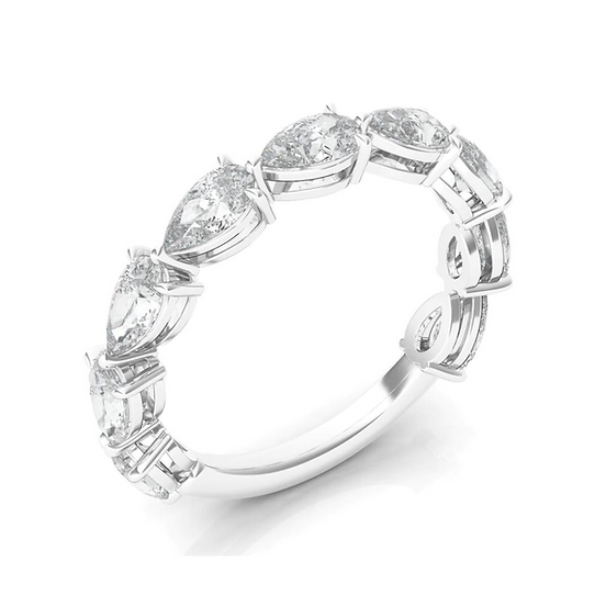 Sideways Pear Eternity Band