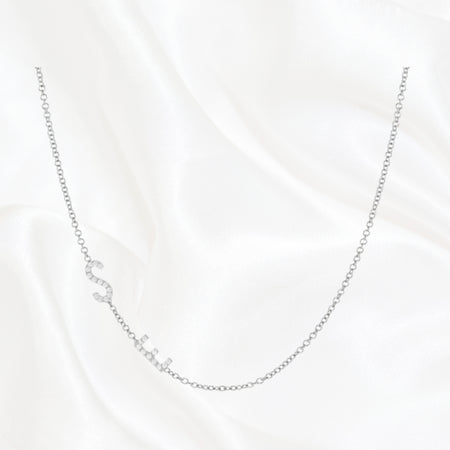 Slant Initial Necklace