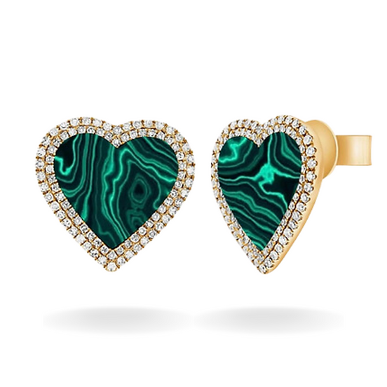 Jumbo Malachite Studs