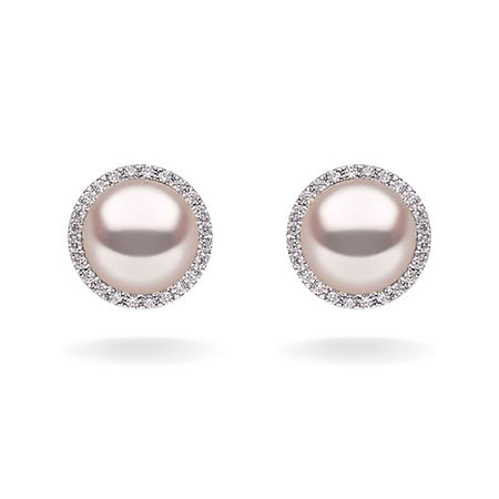 Pearl Halo Studs