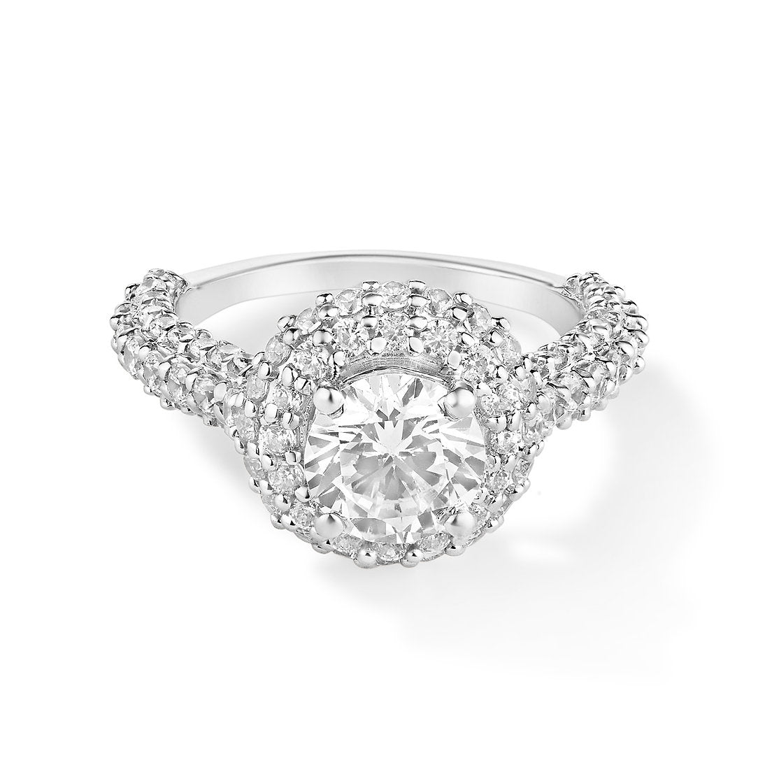 Willa Classic Solitaire Halo Ring