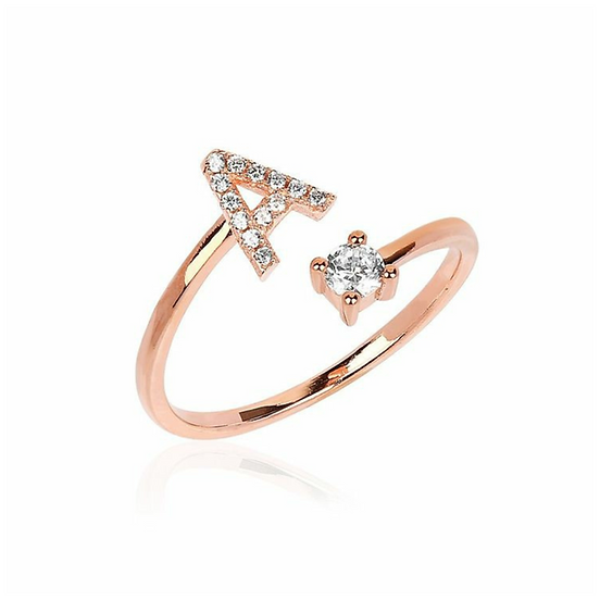 Dainty Initial Ring