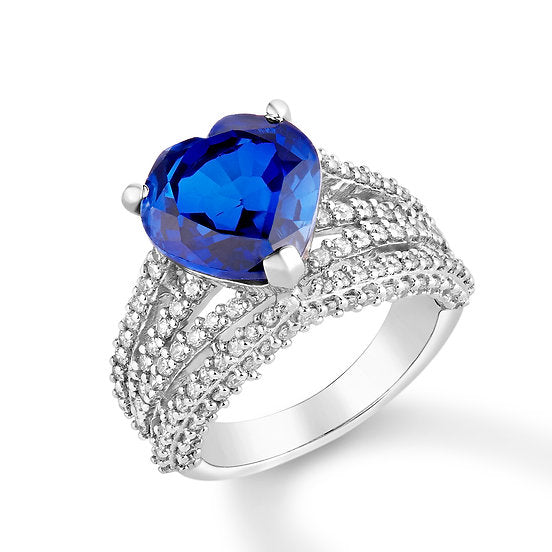 Amiah Heart Solitaire Ring