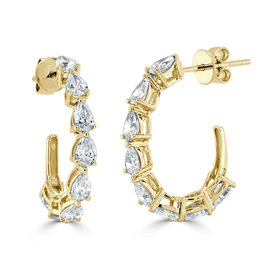 Aria Pear Hoops