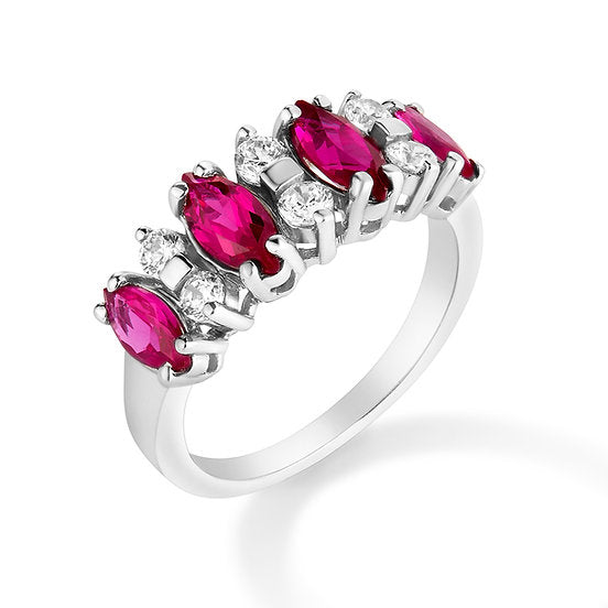 Pyper Marquise Pink Ruby Band