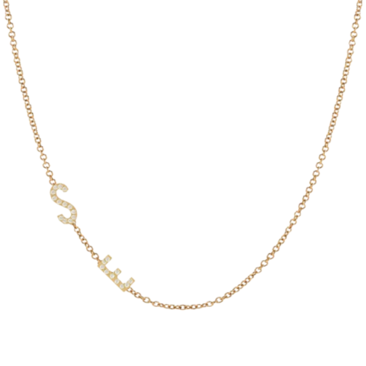 Slant Initial Necklace