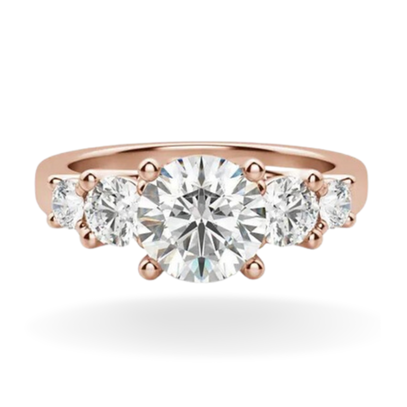 5 Stone Solitaire Ring