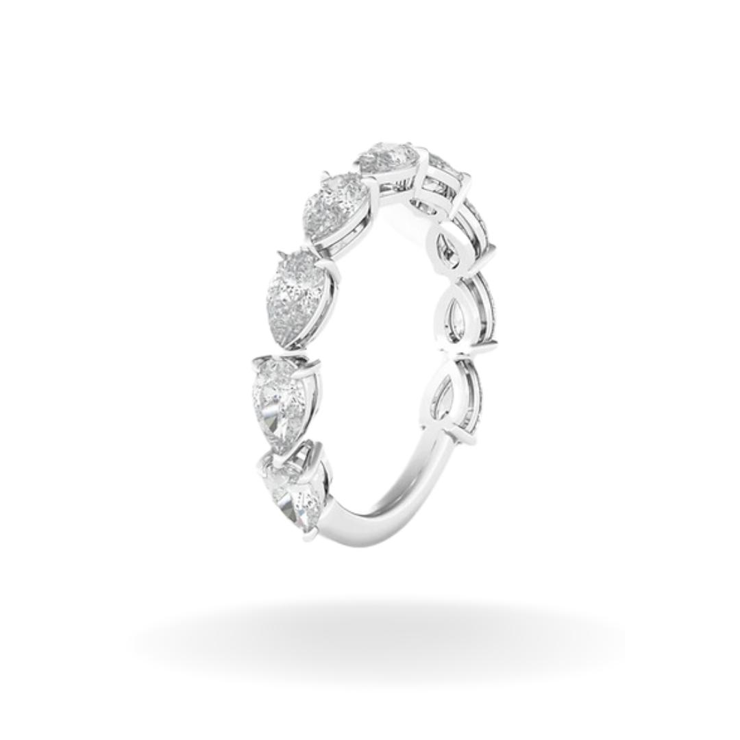 Sideways Pear Eternity Band