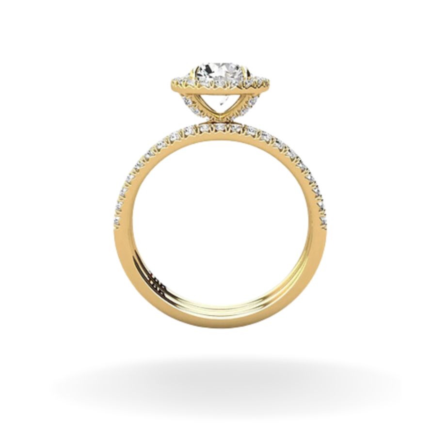 2ct Solitaire Halo Ring