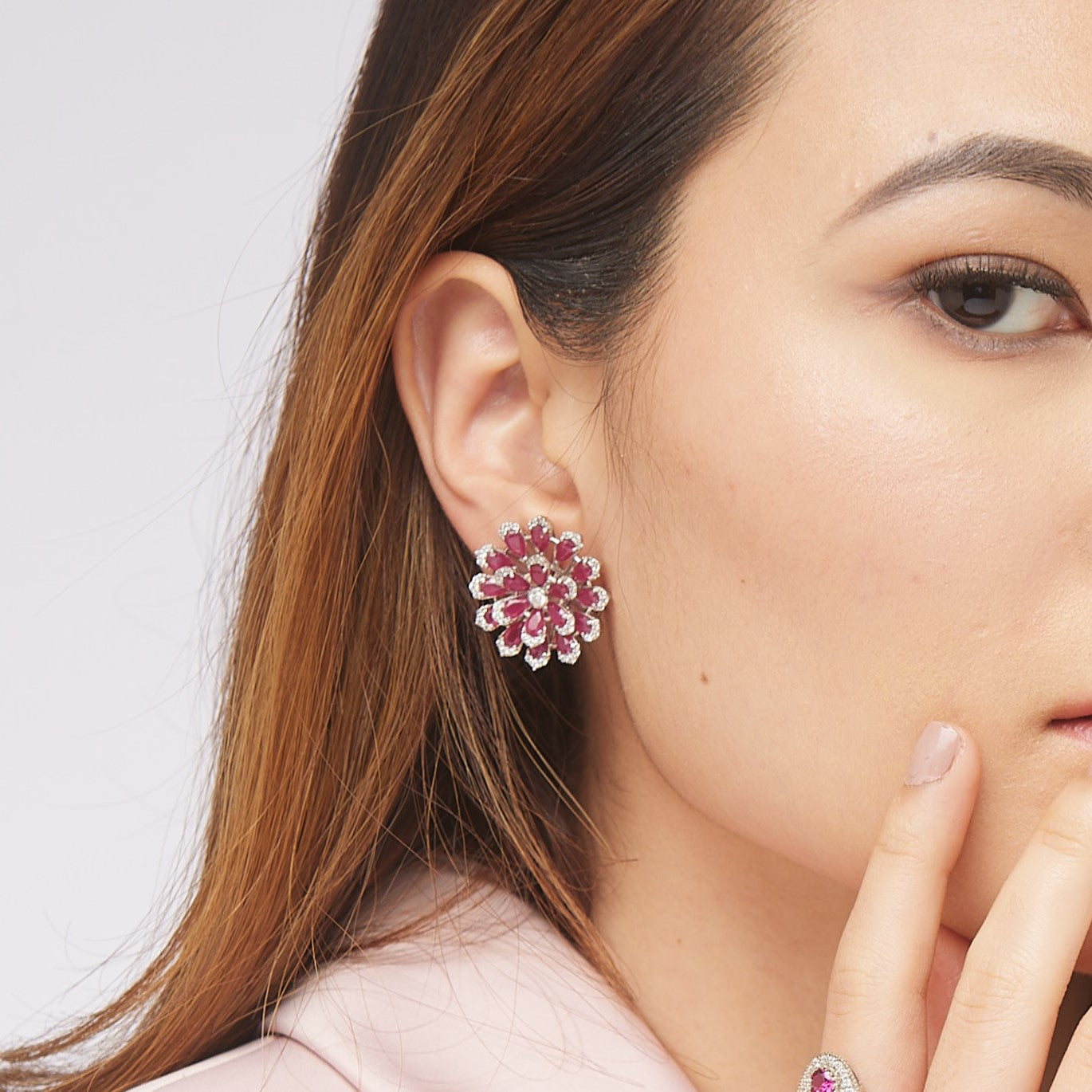Rosa Ruby Detachable Studs