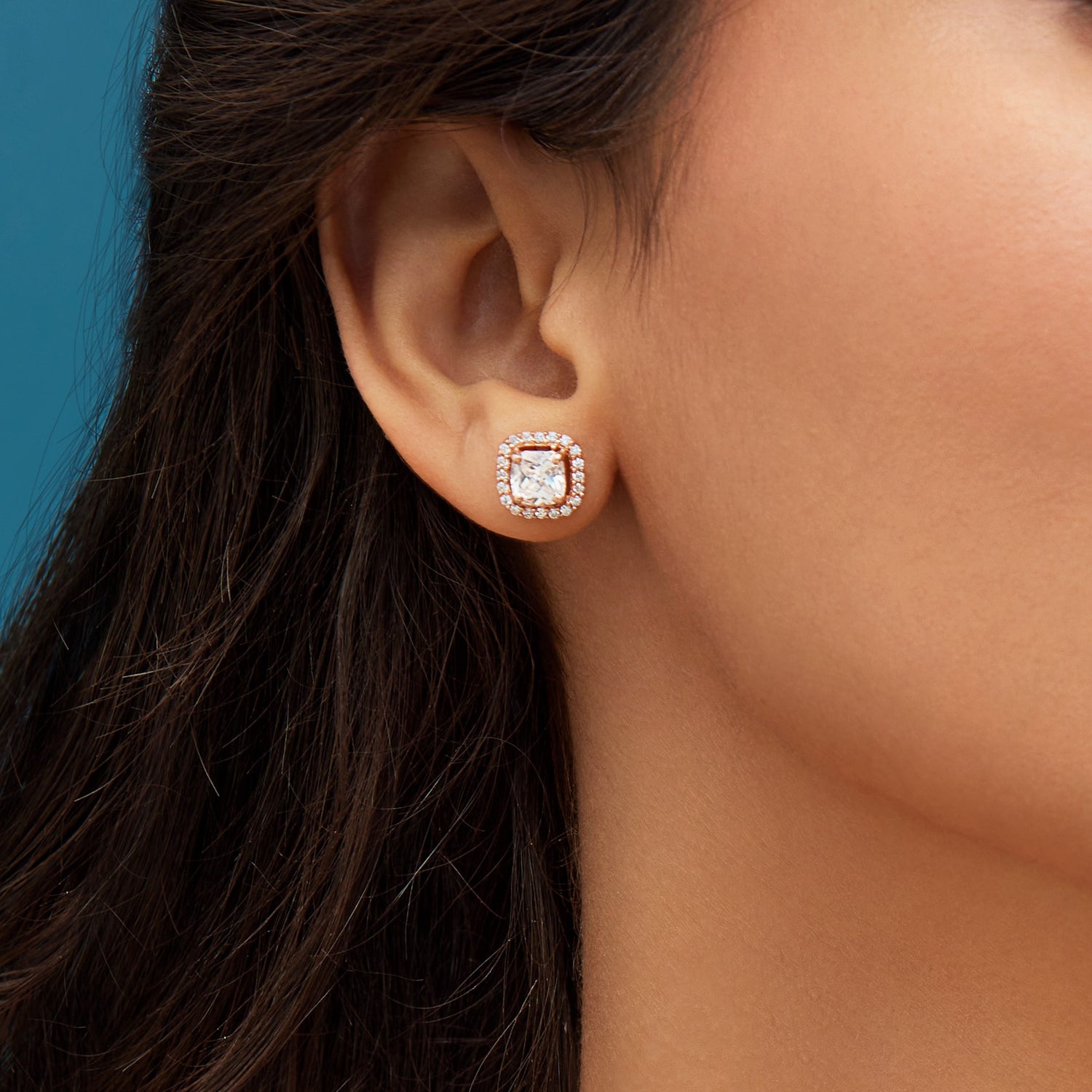 Jane Cushion Halo Studs