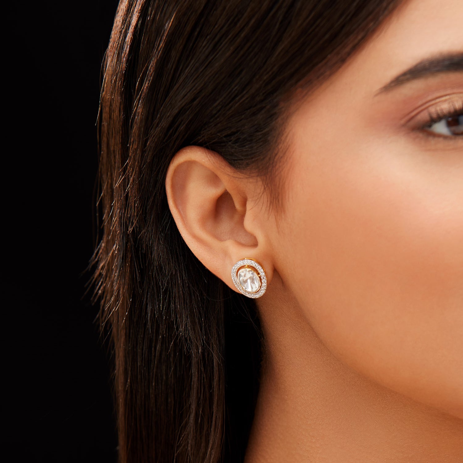 Arya Polki Moissanite Studs
