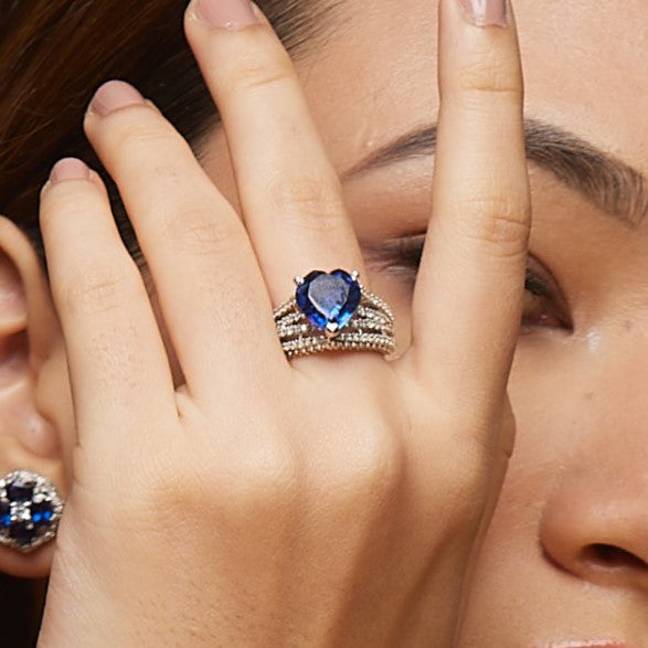 Amiah Heart Solitaire Ring