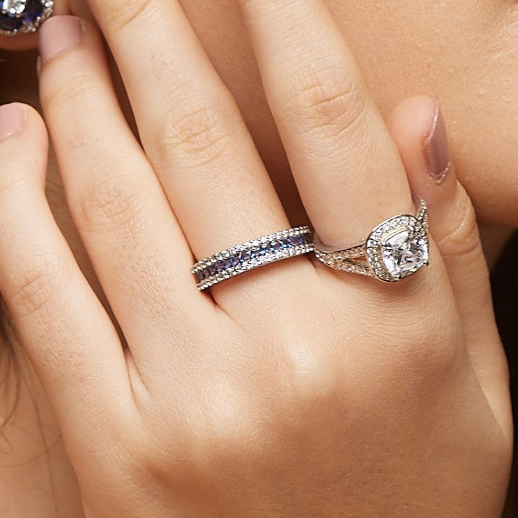 Eden Sapphire Half Eternity Band
