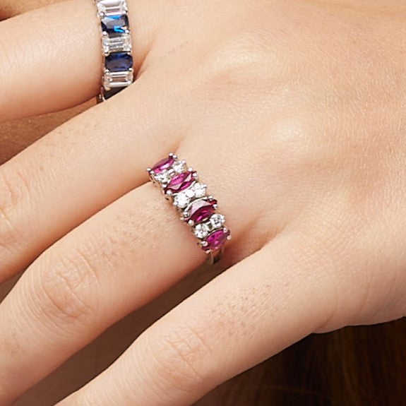 Pyper Marquise Pink Ruby Band