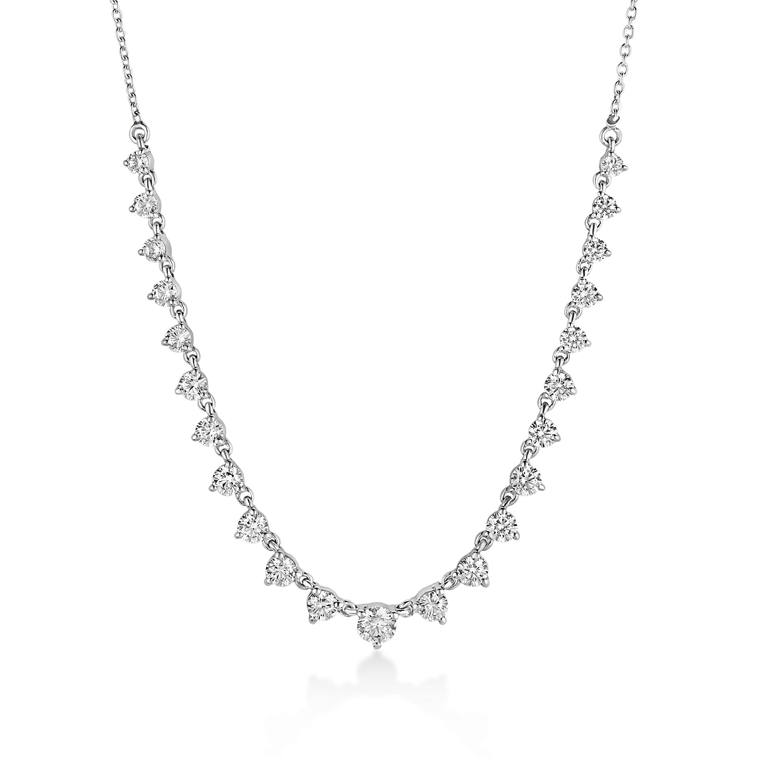 Aster Graduating Solitaire Necklace