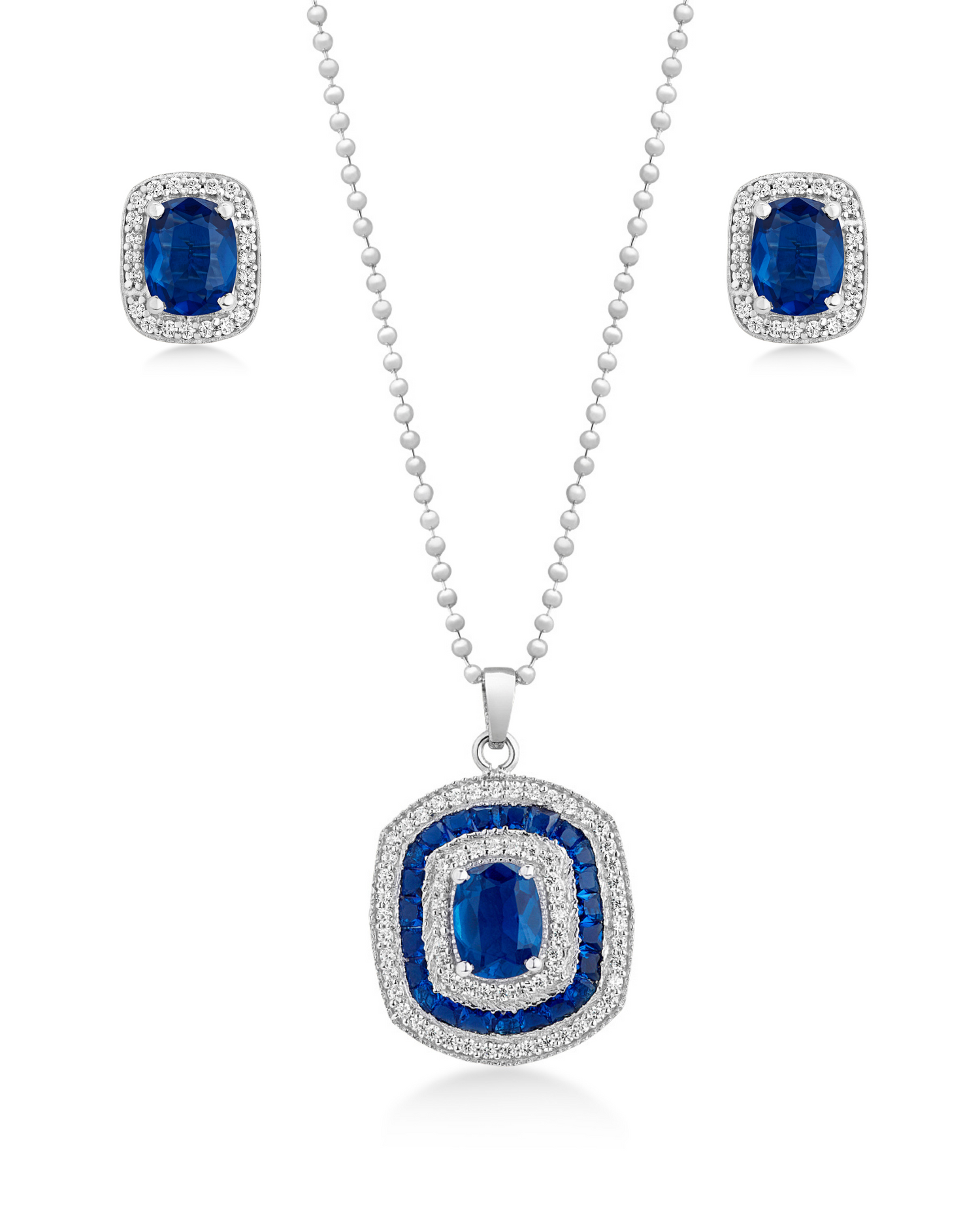 Brea Sapphire Pendant Set